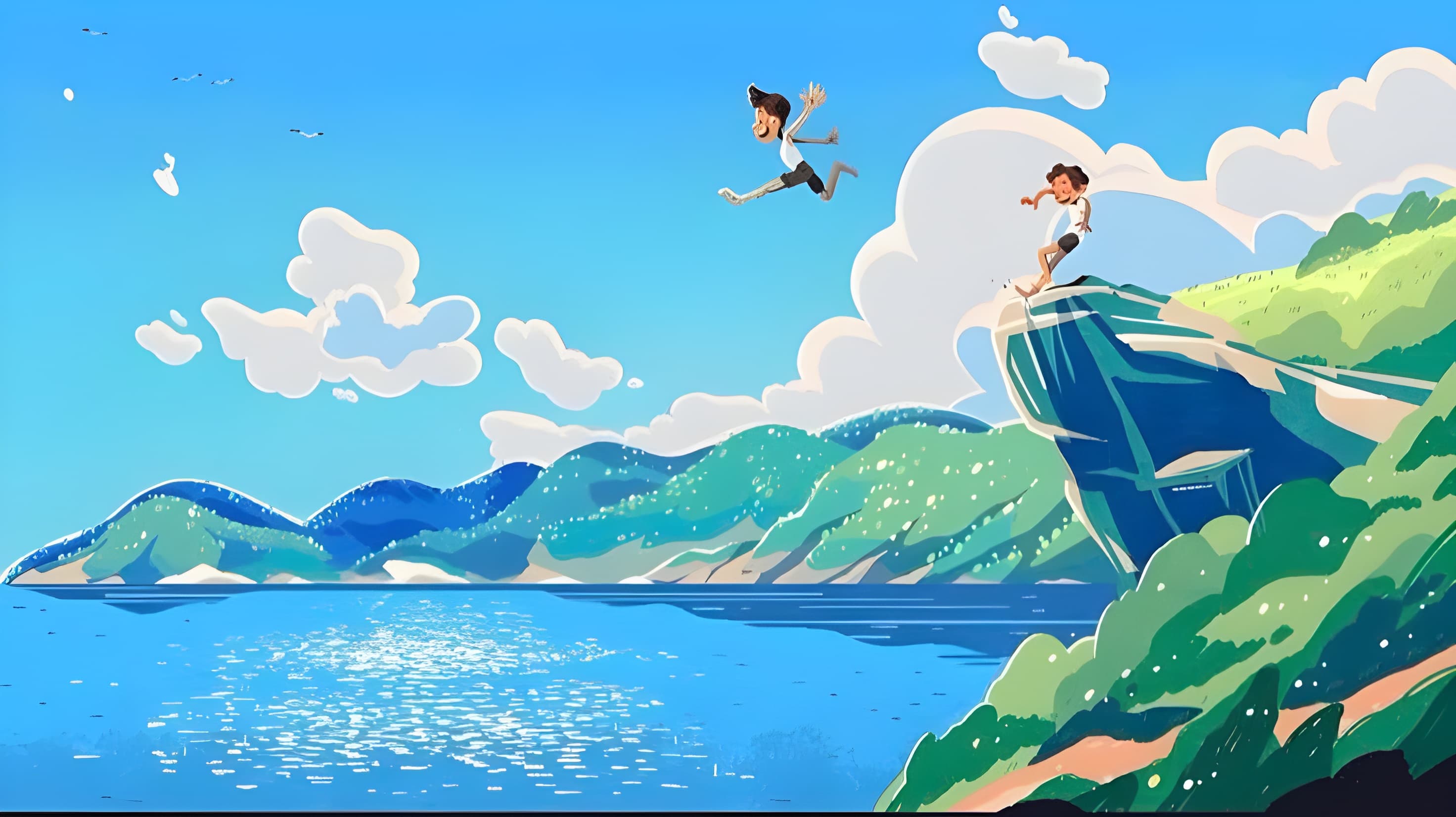 Whimsical background illustration